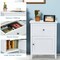 Costway Nightstand with Drawer Accent Side End Table Storage Cabinet White\Natural\Espresso